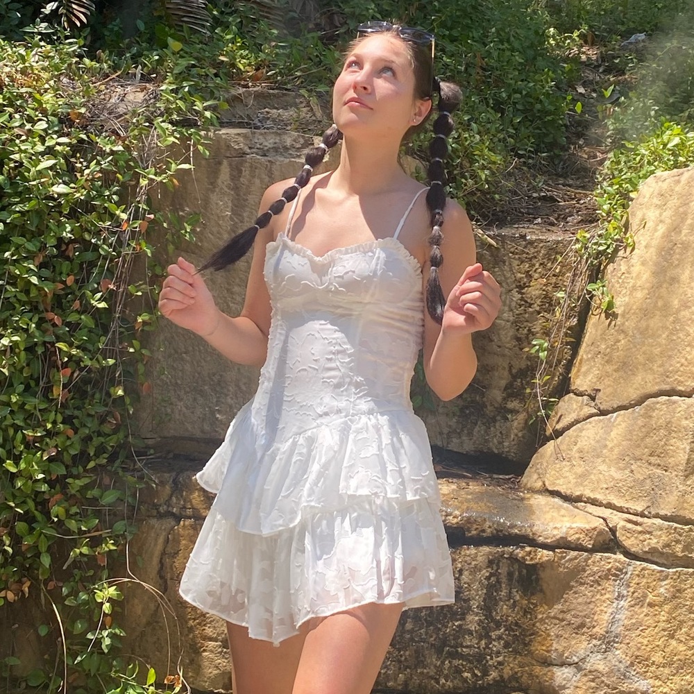 White Floral Dress